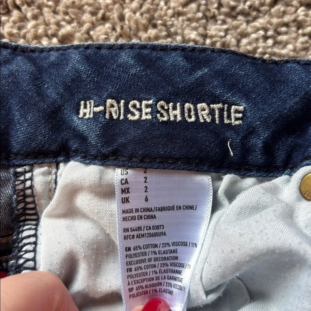 High-Rise Shortie Jean Shorts